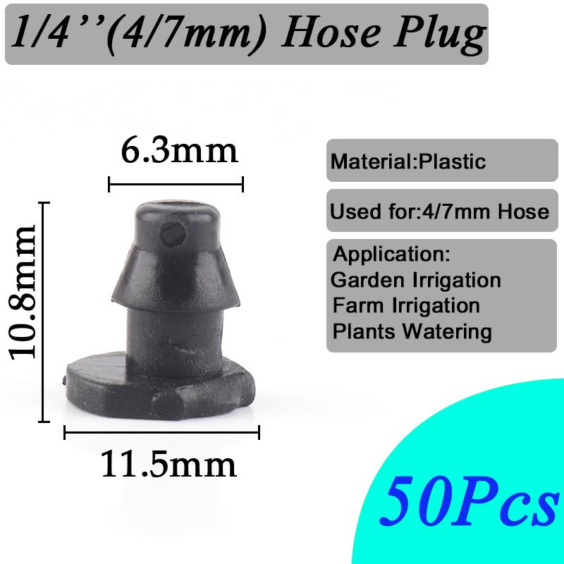 50~10Pcs Garden Water Connector 4/7mm 1/4 Hose Barb Straight Connectors Micro Irrigation Sprinkler Accessories Watering Tools
