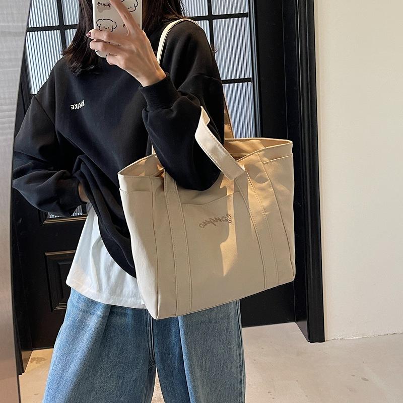 2025 New Large-capacity Nylon Bag Spring and Summer Simple Shoulder Tote Bag College Students Commute Tote Bag