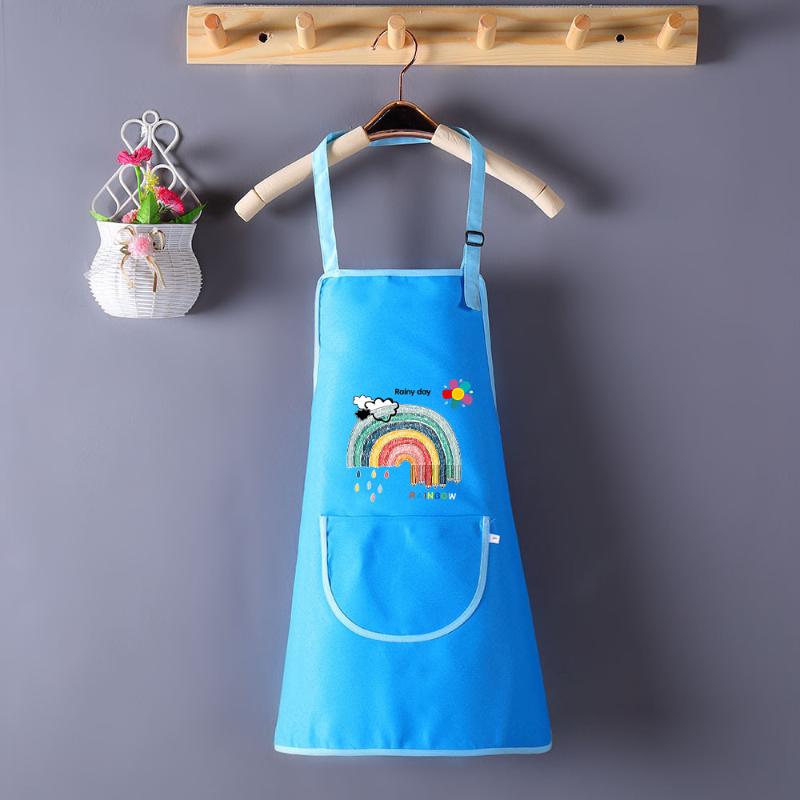 1Pcs No-Sleeve Painting Protective Clothing Children'S Apron Boys And Girls Eating Bibs Waterproof Artistic Inverted Clothing