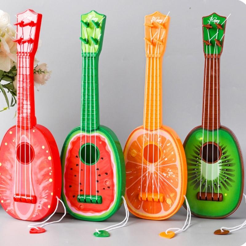 Beginner Friendly Children Ukulele Musical Instrument Toy for Early Music Education Fruit Theme Kids Ukulele Gift