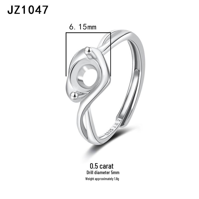 Tingxiang Versatile DIY S925 Sterling Silver Openable Ring Blanks - Multiple Styles