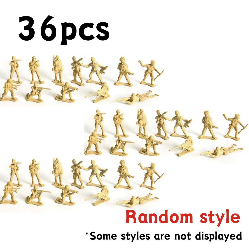 12/36pcs 5cm Plastic Soldier Figurin Sand Table Exercise Military Model Scene Props Desktop Decoration Collection Gift YMY