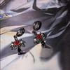 Gothic Bat Wing Dangle Earrings With Chain And Fringe For Punk Rock Fashion Lovers