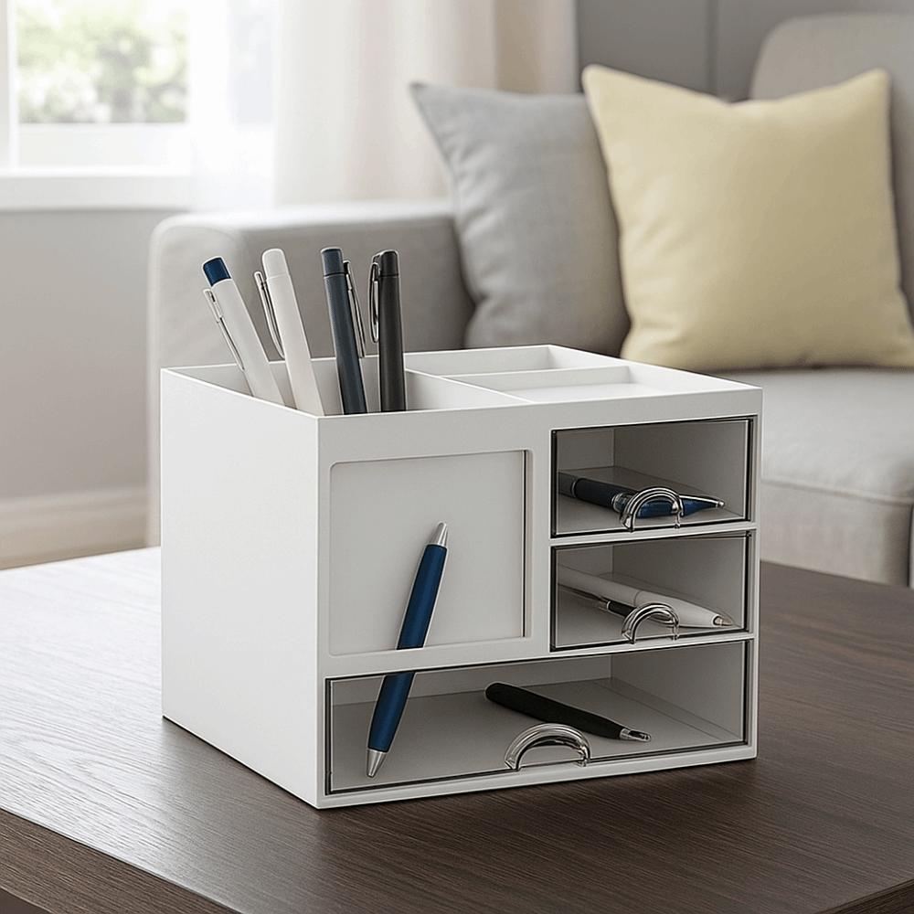 Plastic Drawer Storage Box Reasonable Partition Pen Holder Simple Desk Organizer  School