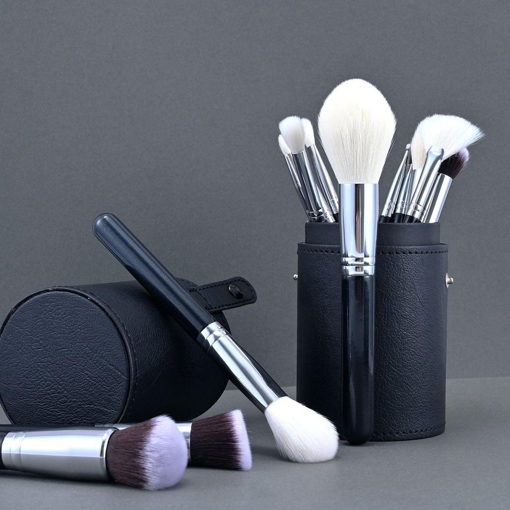 Cangzhou 15-Piece Animal Hair Makeup Brush Set: Eye Shadow & Foundation Brushes