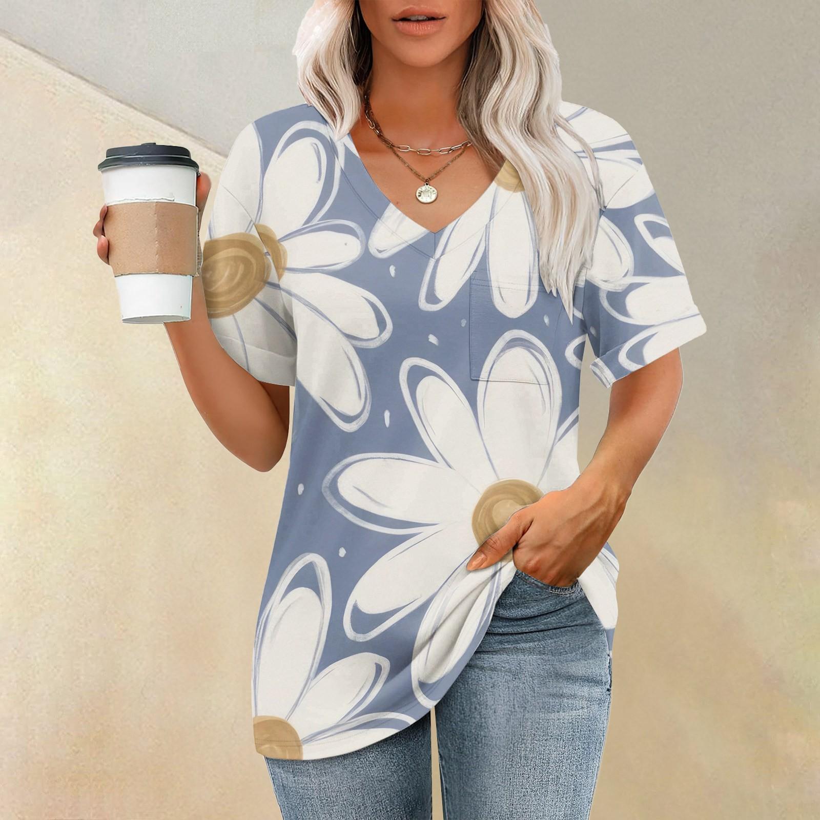 

Женские футболки с V-образным вырезом и коротким рукавом, летние топы, повседневные базовые футболки, модные XL