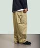 RUGGED HOUSE Big Pocket Cargo Wide Balloon Pants Beige