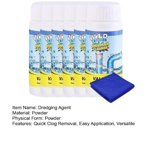 Záchodový tlumič Vlasový tuk Mýdlové usazeniny Záchodový čisticí prostředek Sada Kuchyň Koupelna Odblokovač odpadu Rozpouštědlo tuku v potrubí