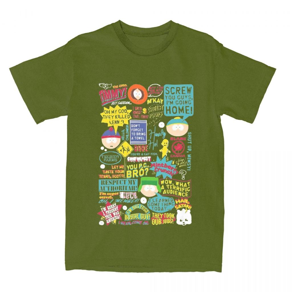 Southparks Citat T-shirt rolig eric cartman Trendiga Coola T-shirts Kortärmade Vintage Toppar Sommar Bomull Överdimensionerade Kläder