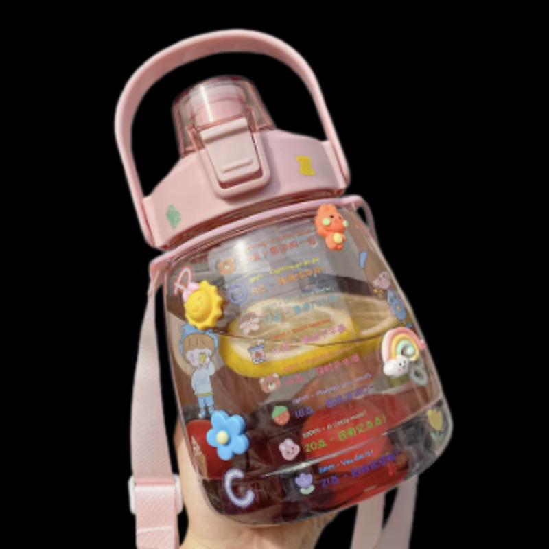 Huai Feng Big Belly Straw Water Bottle with Handle