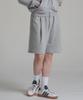 Noming One-Pleat Wide Sweat Bermuda Shorts - Grey