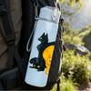 1PC Dual Black Yellow Cats Art 750ml Color Plastic Sports Water Bottle Leakproof Flip Straw Lid Suitable for Sports Office Home Use