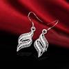 Women Silver Plated Shiny Crystal Rhinestone Waterfall Dangle Allergy Free Earring Eardrop