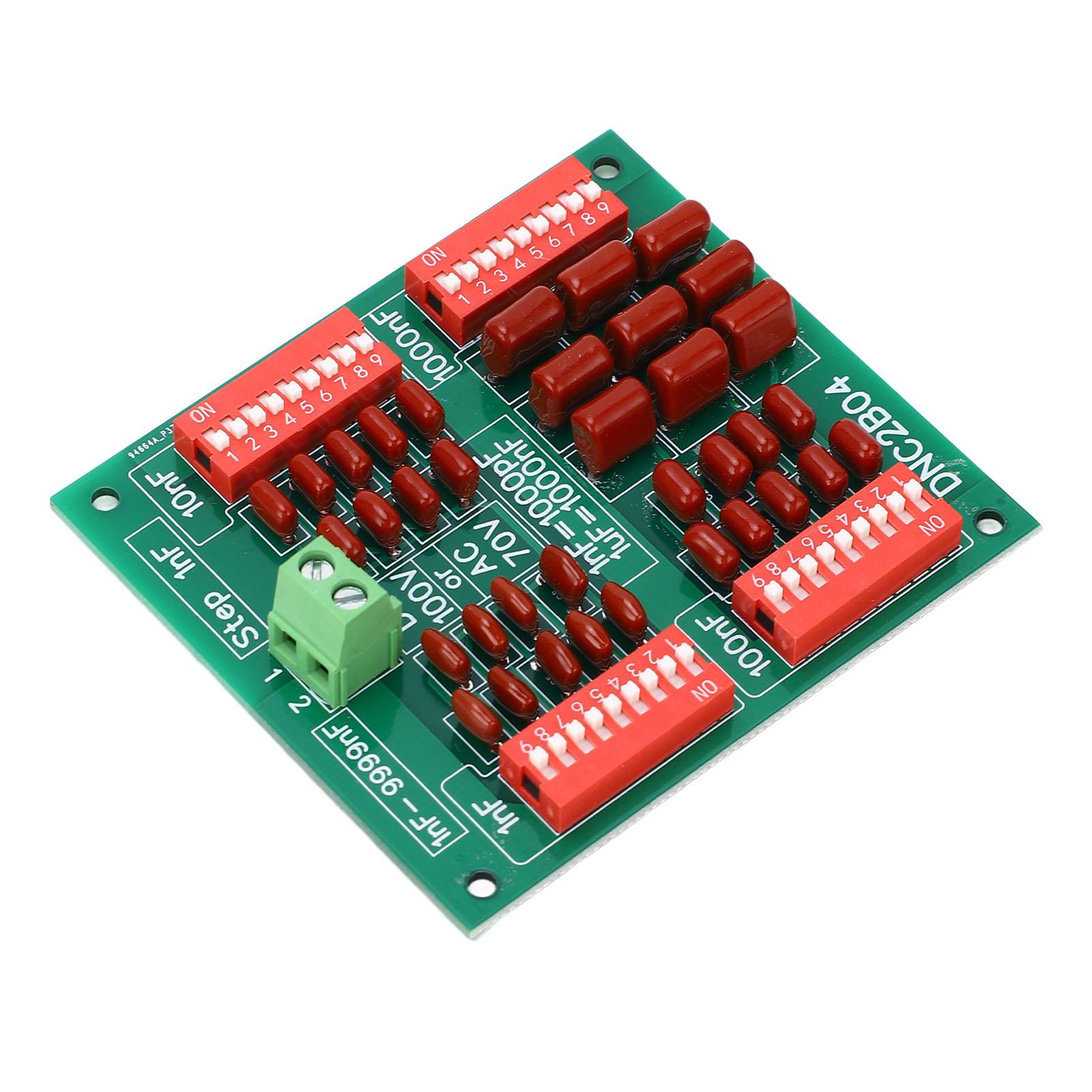 

1nF Step 4 Digit Decade Programmable Capacitor Board Polypropylene Film Capacitor DC100V AC70V
