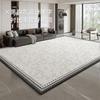 Light Luxury Advanced Faux Cashmere Circular Pile Floor Mat Waterproof Non Washable Wipeable For Living Room Bedroom Sofa