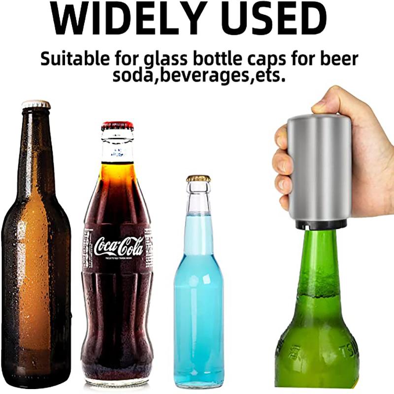 Automatic Beer Bottle Opener,Magnet Beer Opener,Stainless Steel Push Down Opener Wine Beer Soda Cap Opener Kitchen Accessories