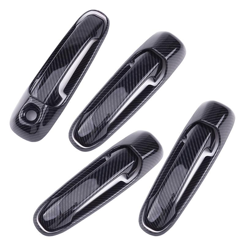 

4set/8pcs Carbon Fiber Texture Door Handle Cover fit for Jeep Grand Cherokee WJ 1999-2004 More Vehicle w/o Smart KH & PSG KH