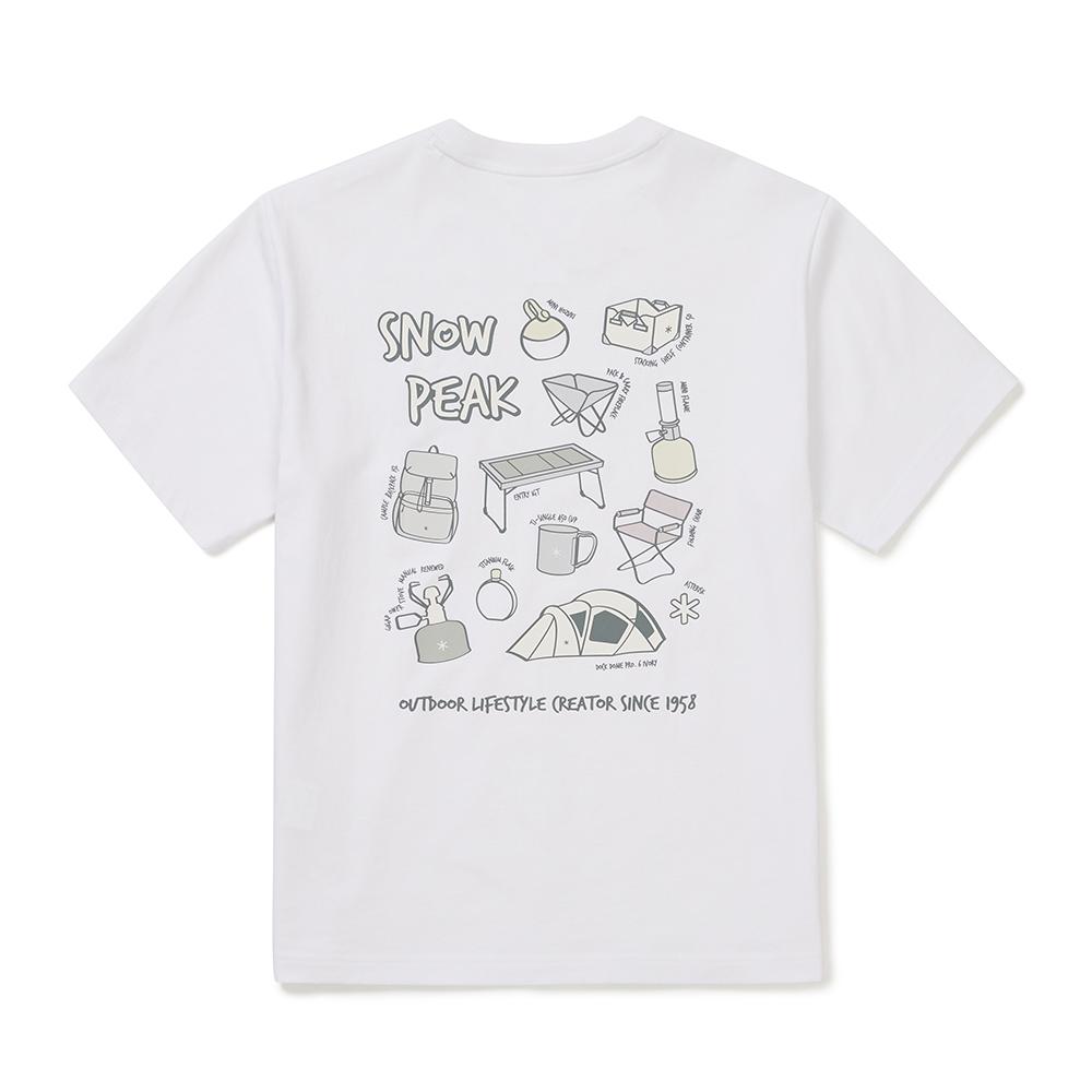 SNOWPEAK Aerocool Gear Short Sleeve T-shirt White (S25MMFTS78)