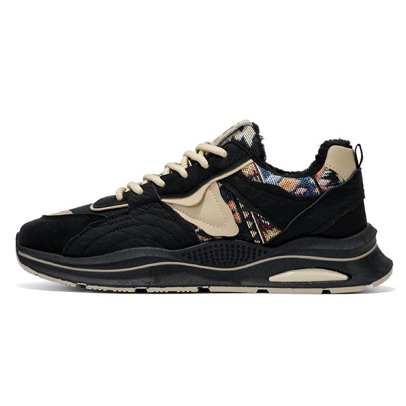 New ModelPopular Men'S Shoes Winter Warm Thickened Cotton Shoes Velvet Men'S Sports Shoes Non-Slip And Wear-Resistant Dad Shoes