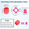 Uxcell 8-Piece Set Microphone Cover, Foam Soundproof Cover for 1.34-inch Microphones, with Silicone Microphone Protection Ring & Anti-Tip Bottom