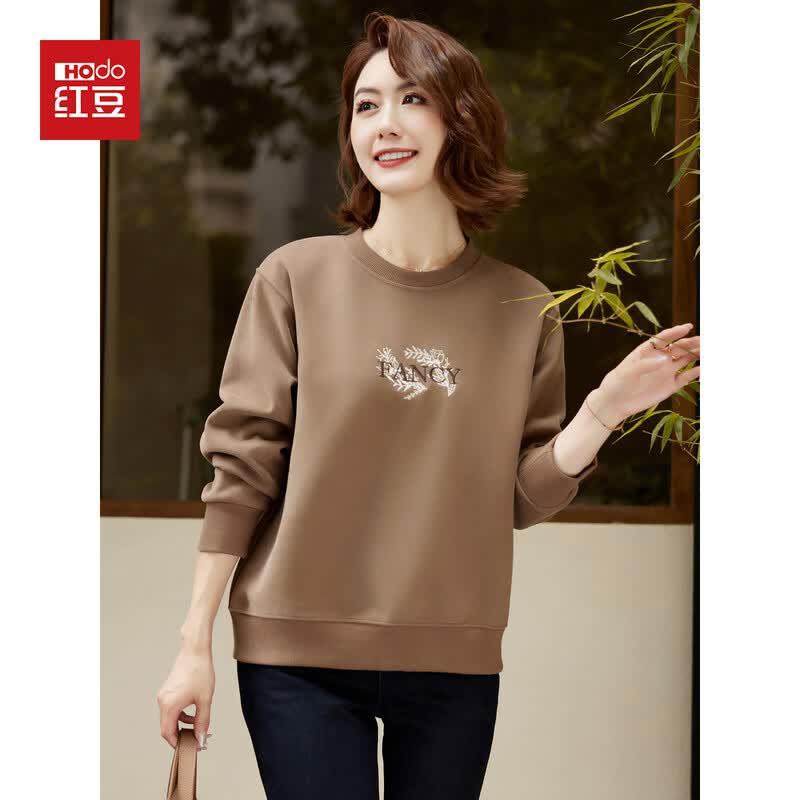 Hodo Women's Crewneck Embroidered Sweatshirt