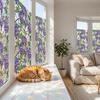 Window Privacy Film, Stained Glass Pattern Decorative Window Sticker, Rainbow Static Cling, Sun Blocking Reusable Decals for Glass Doors, Bedroom