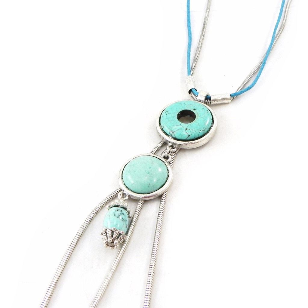 Les Trésors De Lily [I5865] - Collier Créateur 'Kilimanjaro' turquoise