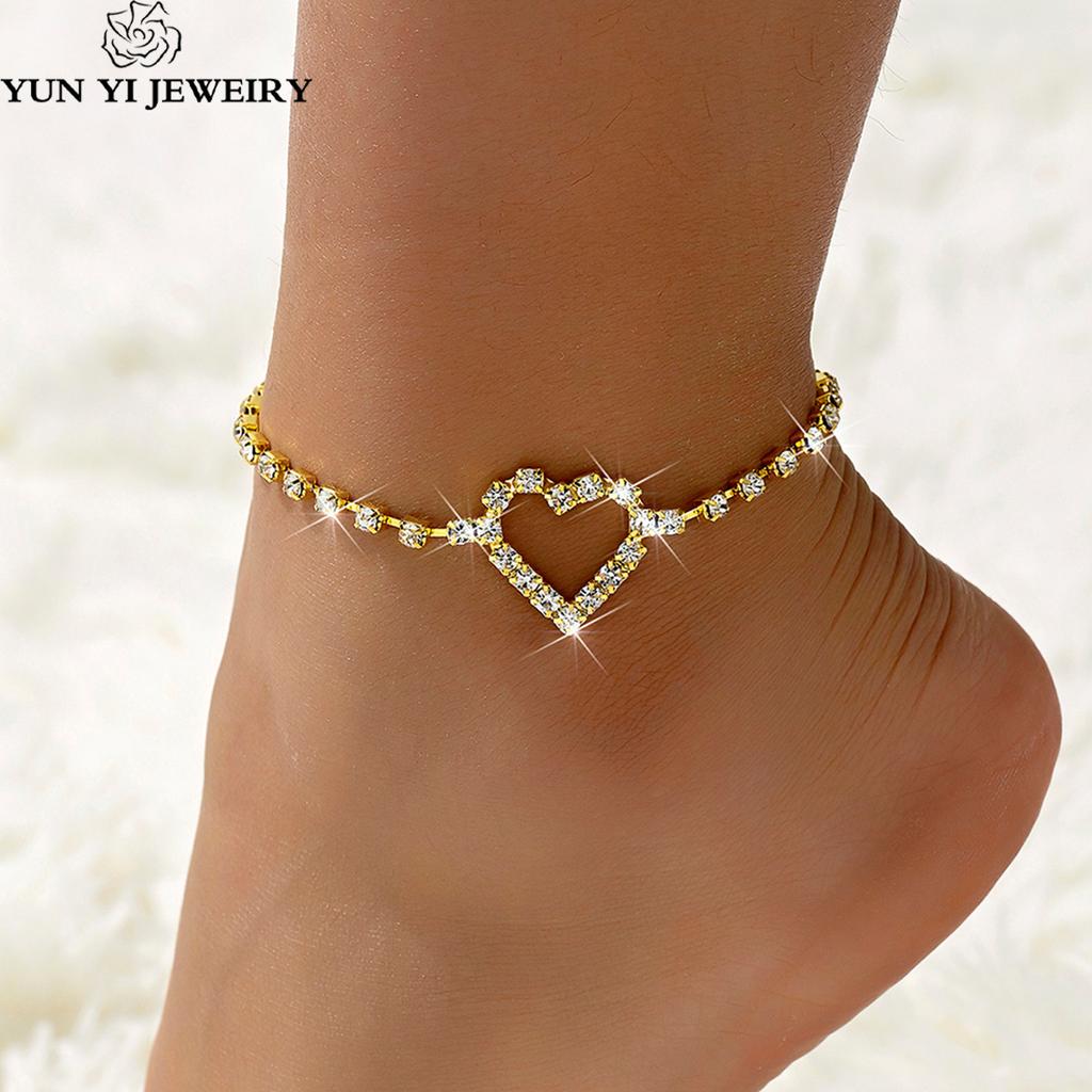 1PC Women's Fashion Trendy Love Foot Chain Jewelry Simple Leisure Style Jewelry Women