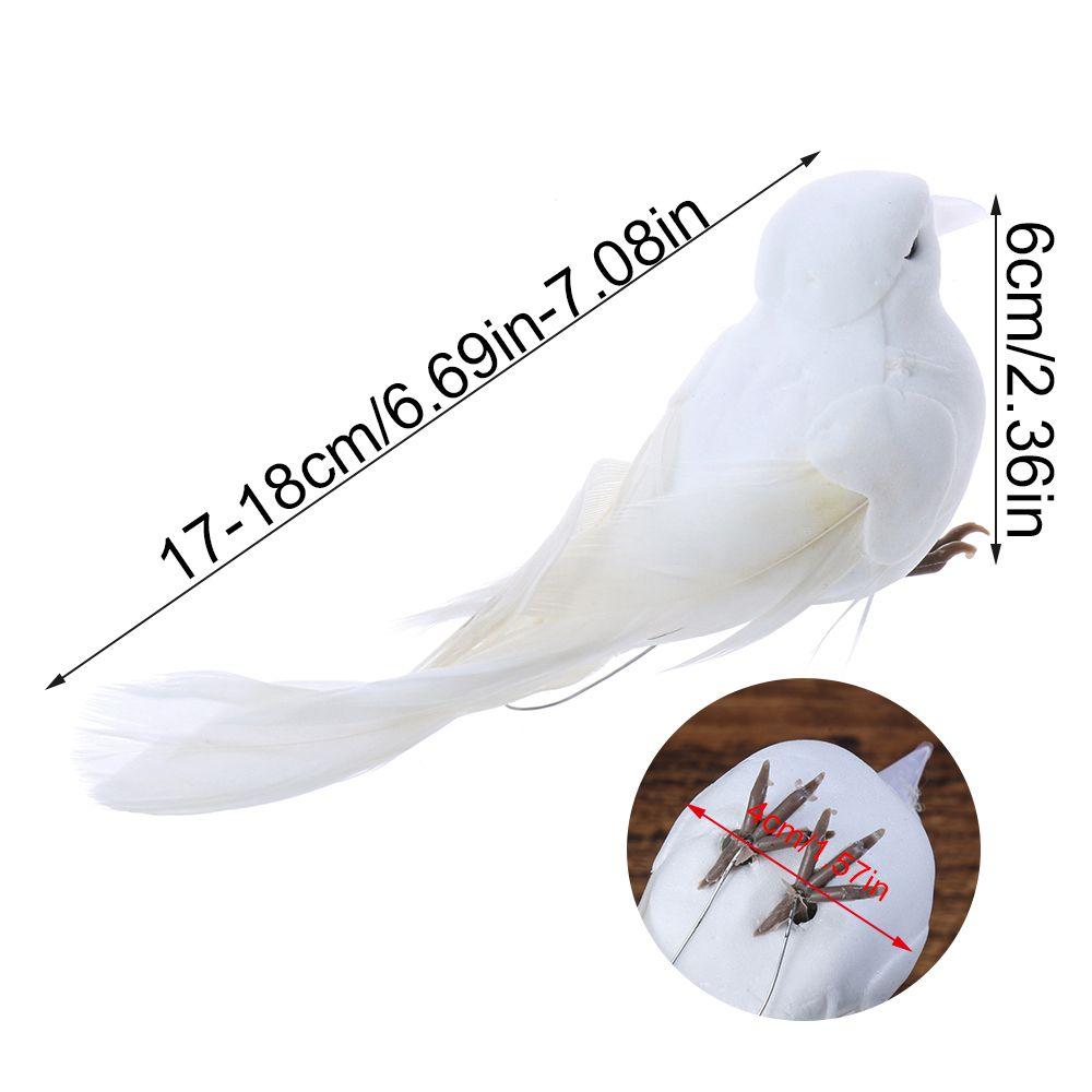 Vivid Artificial Crafts Home Decor Love Peace Pigeons Imitation Bird Model Simulation White Pigeon
