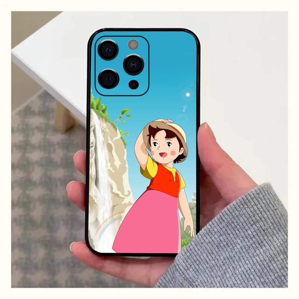 

H-Heidi Cartoon Phone Case For Apple iPhone 15,14,13,12,11,Pro,X,XS,Max,XR,Plus,Mini Soft Black Cover iPhone8plus