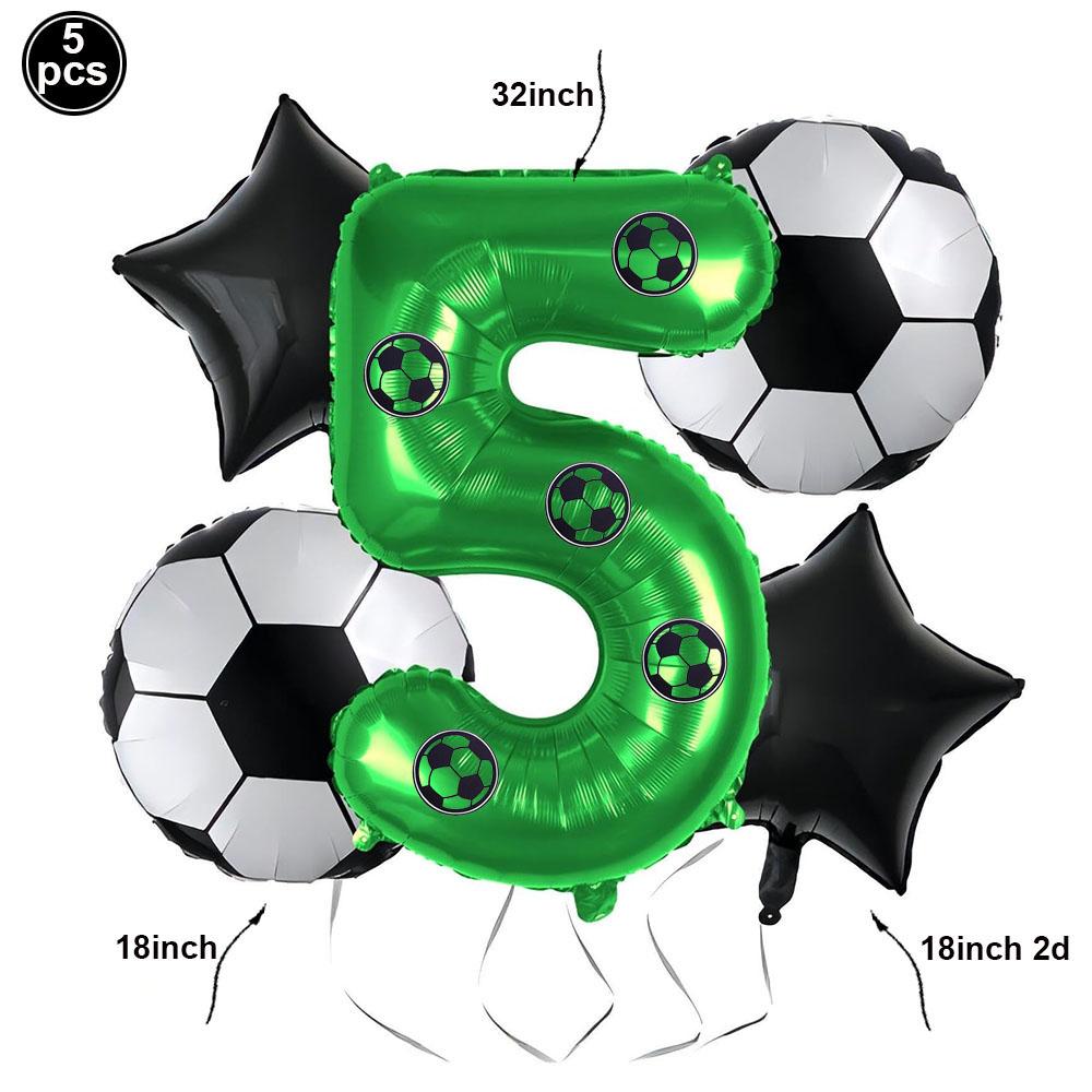 Football Balloon Birthday Decoration Boy Digital Balloon Football Trophy Aluminum Foil Balloon Birthday Party FestivalDecoration