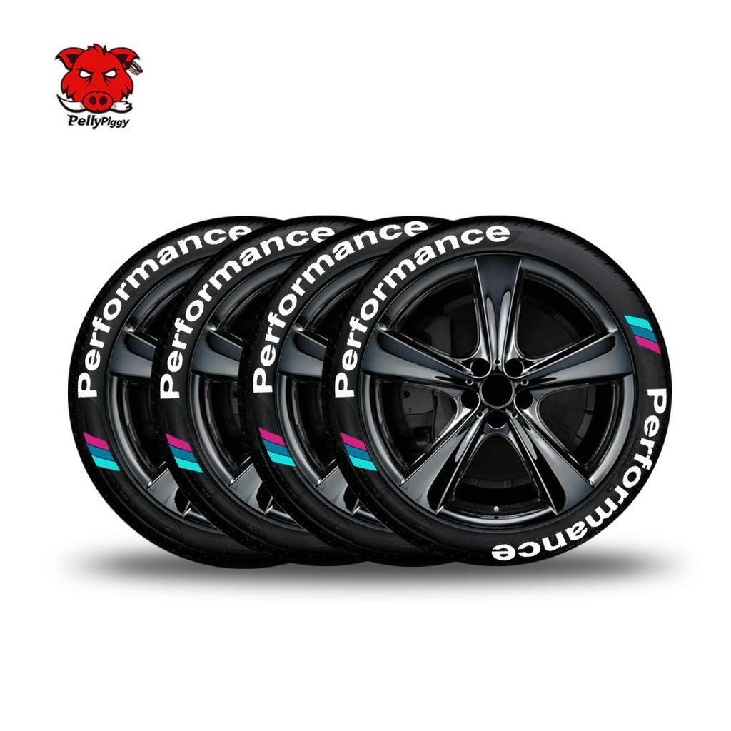 Universal One-Piece Segmented Tire Letter Stickers for Motorcycles - Easy Application