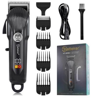 Máquina de cortar cabelo profissional para homens, aparador de barba sem fio para homens, recarregável com tela LED, aparador de barba e cabelo de 2000 mAh