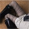 1 Pc Irregular Striped Tights, Dark Punk Style Slimming Pantyhose, Women's Stockings & Hosiery