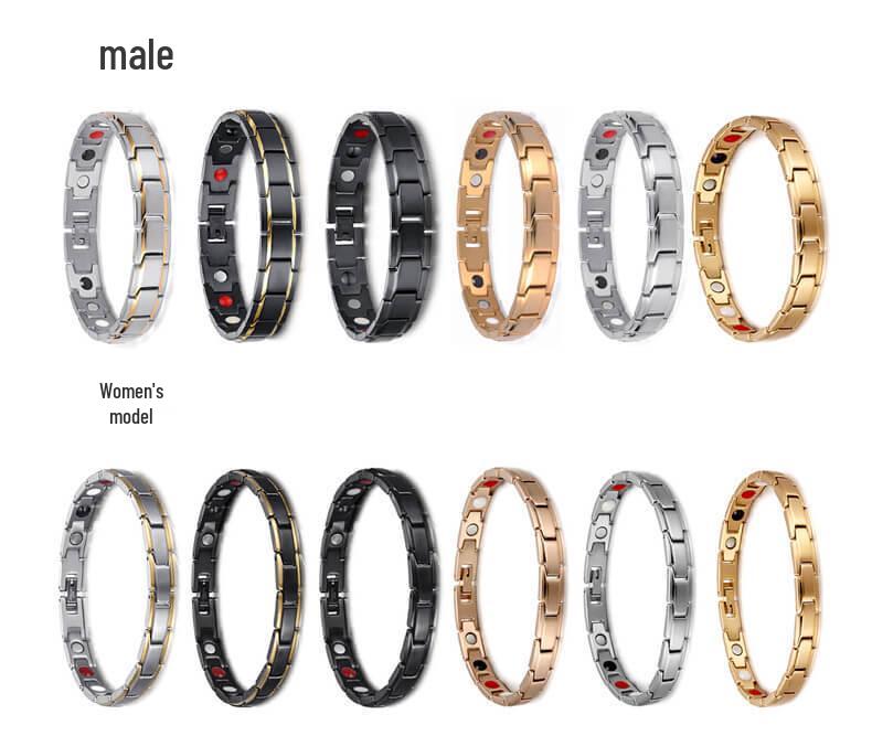 Herren 4-in-1 Magnetisches Titan- & Edelstahl Germanium Energiearmband