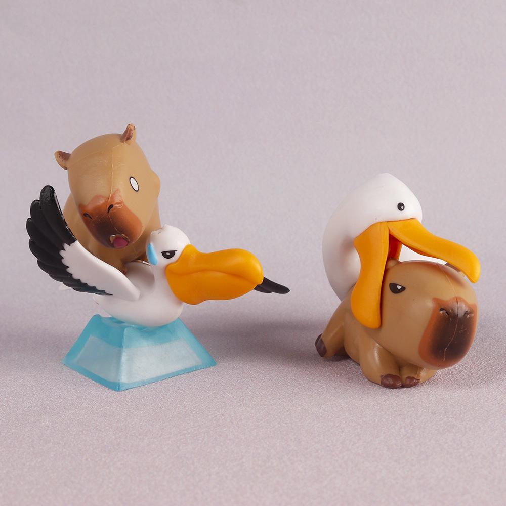 Hot Capybara Figure Animals Simulation Capibara Kawaii Anime Figures Doll Children Birthday Christmas Gift Poseable Articulated Scale Detailed Movable