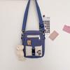 Canvas small bag women's new trendy Korean version versatile messenger bag student shoulder bag girl small satchel