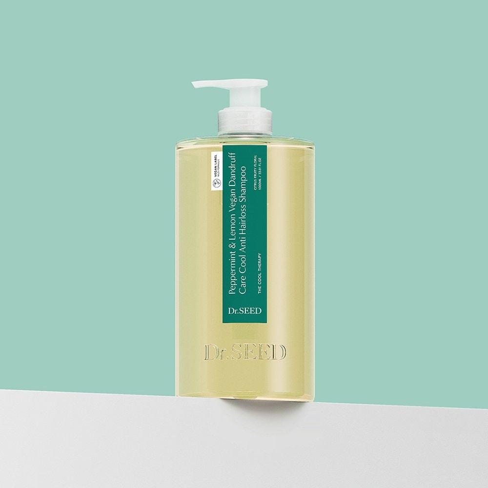 [DR.SEED] Peppermint & Lemon Vegan Dandruff Care Cool Anti-Hair Loss Shampoo Large Capacity 1L