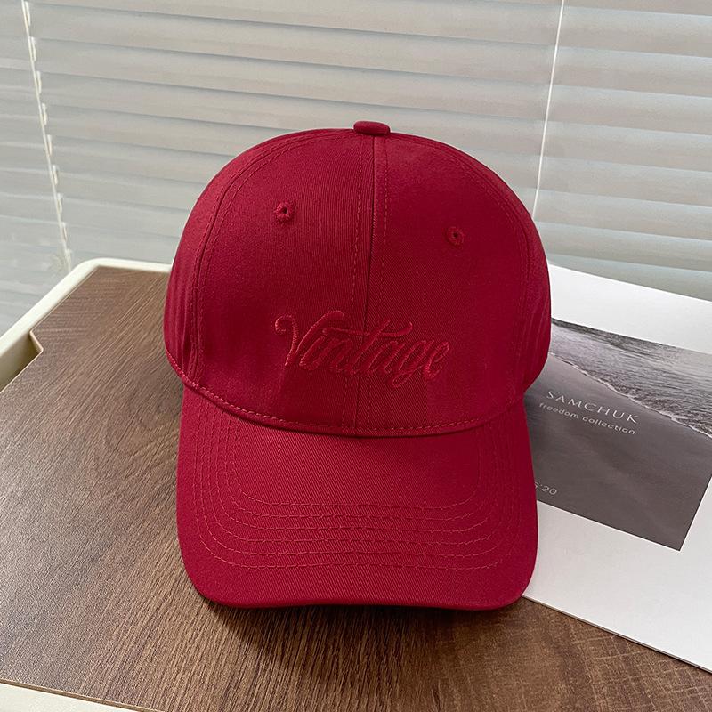 Big head circumference hat male and female students couple embroidered cap showing small face deepening big round face baseball cap tide