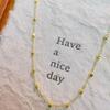 Gold-Plated Disco Bead Necklace: Stylish, Luxurious Gift for Her