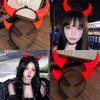Red LED Light Horn Headband Bull Horns Red Glowing Headband Devil Hair Hoop  Cosplay Costume