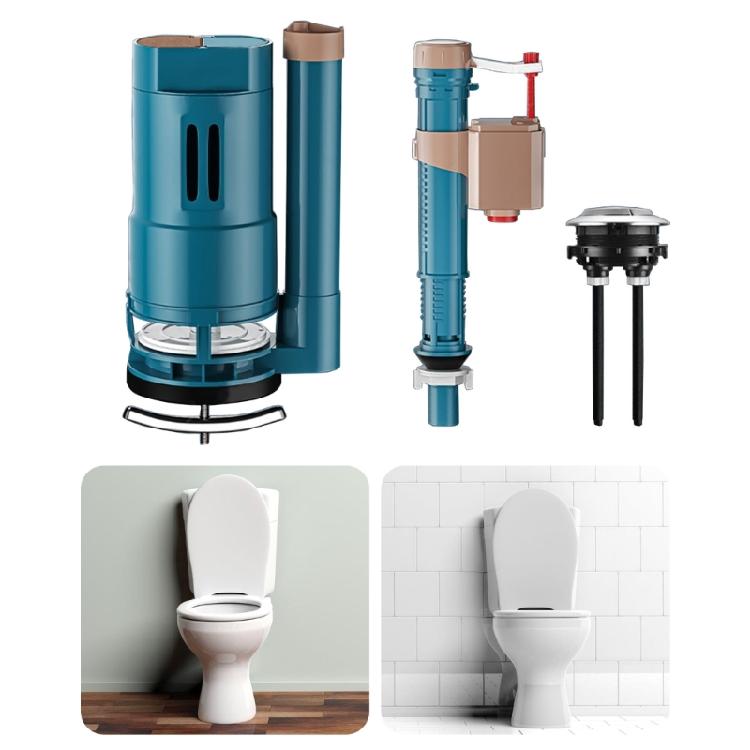 Double Push Button Toilet Drain Valves Replacement Toilet Cistern Inlet Valves Two Button Toilet Water Outlet Valves