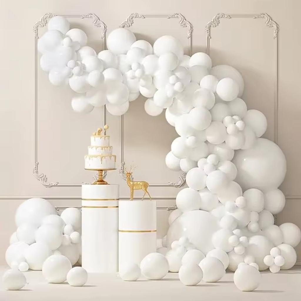 73pcs White Wedding Decor Balloon Garland White Wedding Anniversary Latex Balloons Arch Kit Valentine's Day Birde Shower Globos