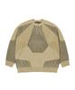 AJOBYAJO Paneled Mixed Knit Sweater [Beige]