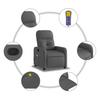 Massage Chair Dark Gray Fabric
