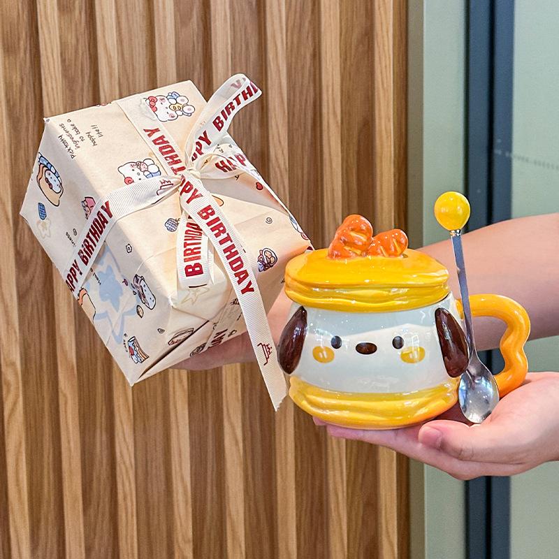 Baguette Puppy Cup Birthday Gift Ins Couple Girlfriend Coffee Water Cup Cute Ceramic Cup Gift Box
