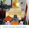 Detachable Camper Block Set LED Lights Stackable Toys with Outdoor Cookware Block Puzzle Toys with Lights Children's Gifts