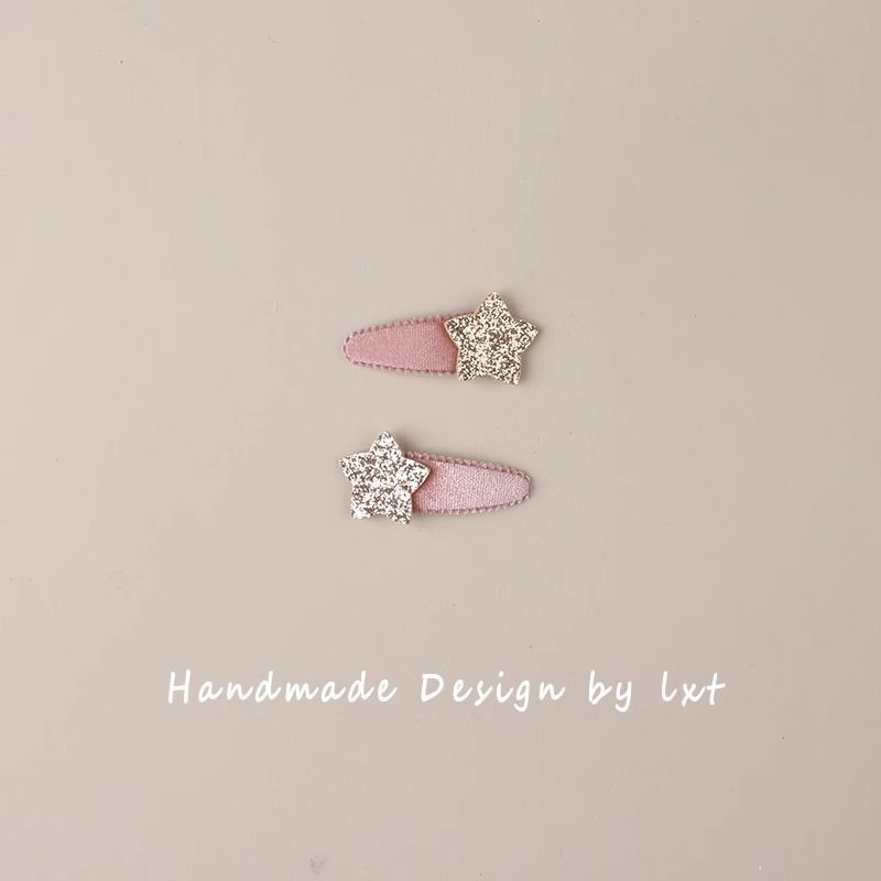 

1 Pair Korean Style Glitter Star Hair Clips for Baby Girls Infant Soft BB Barrettes Children Hair Accessories Headwear