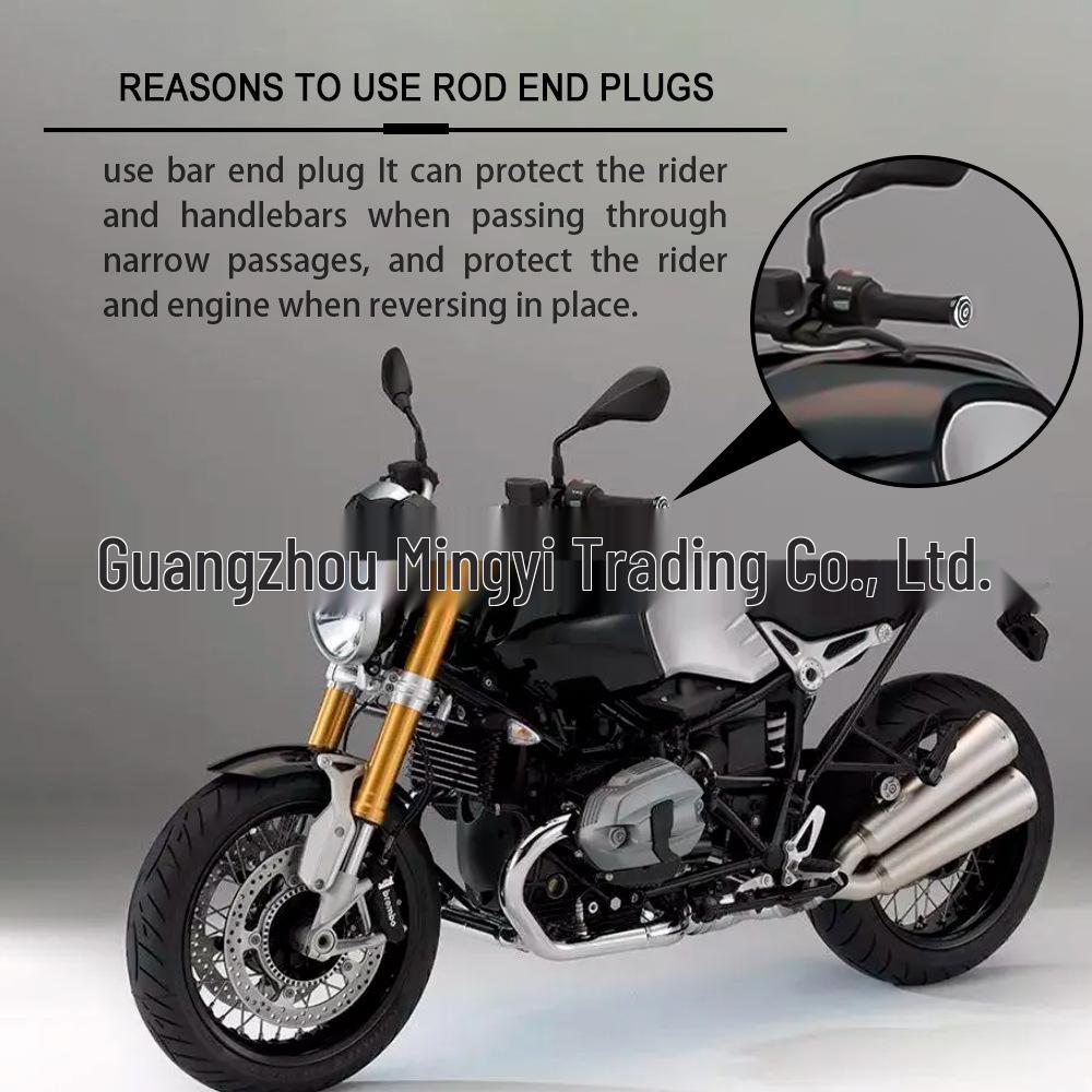 BMW R NINE T/G/S Motorcycle CNC Aluminum Handlebar Plugs & Gripper Caps.