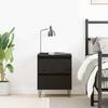 Nightstand Black Oak 40 x 35 x 50 cm Engineered Wood